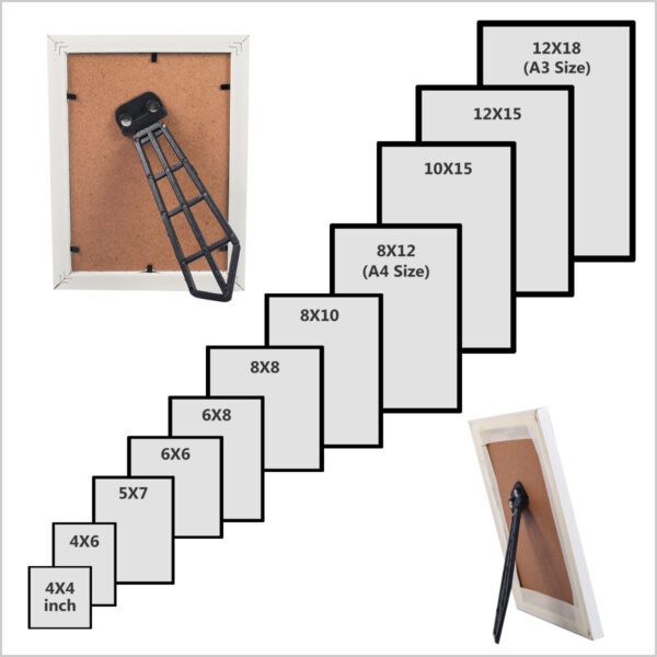 Blank White Frame with Glass