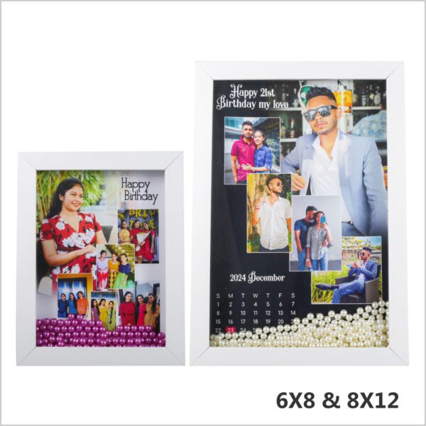 Pabalu White Frame with Photo Print & Laminate (Glass Frame)